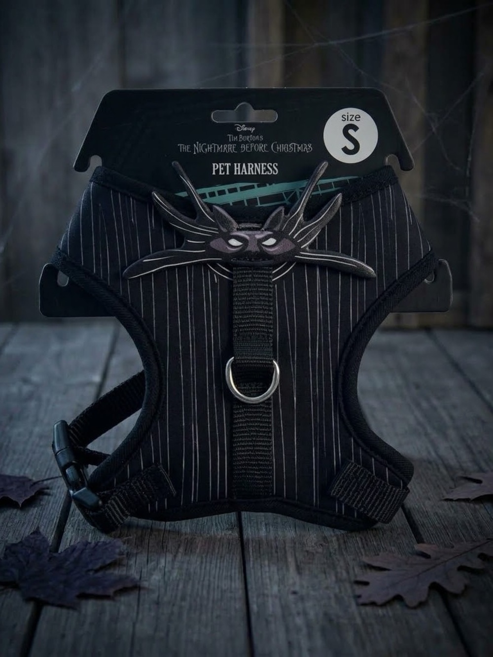 Disney The Nightmare Before Christmas Small Black Pinstripe pet Harness